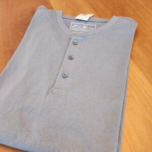 Eddie Bauer Gray Short Sleeve Henley –‎ Men's Small New